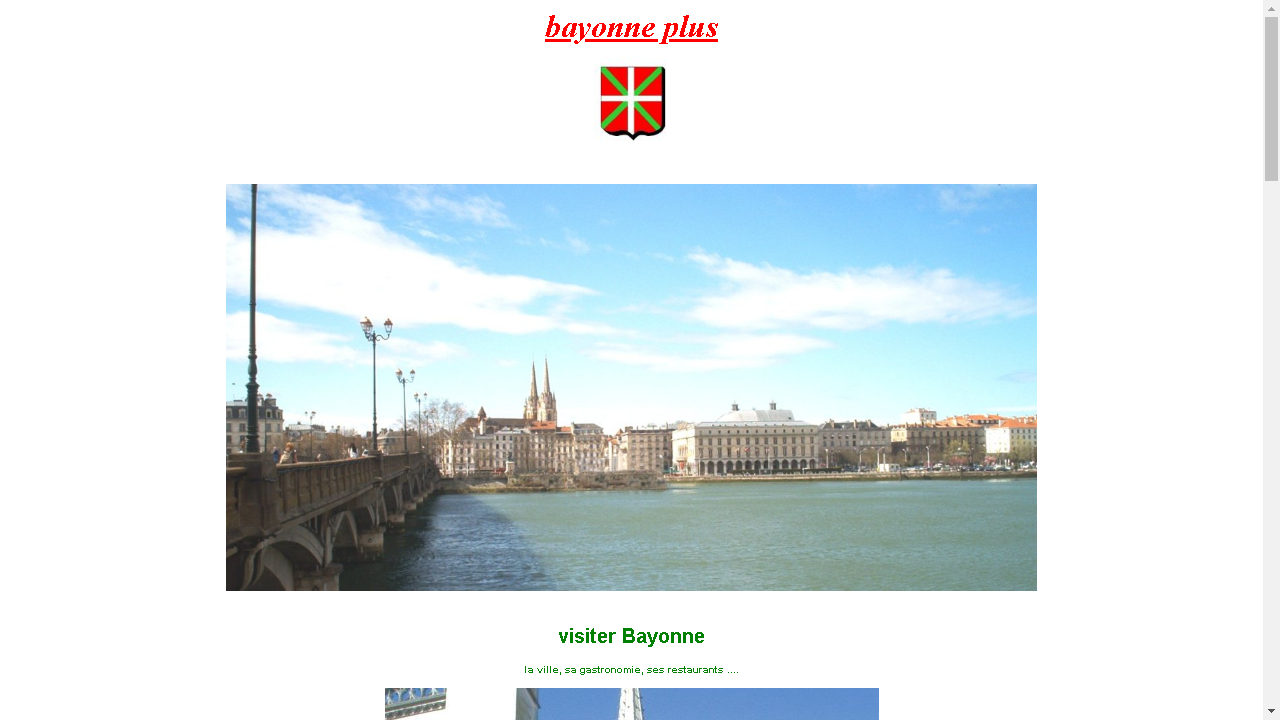 Capture d'écran de http://bayonne.plus.free.fr/